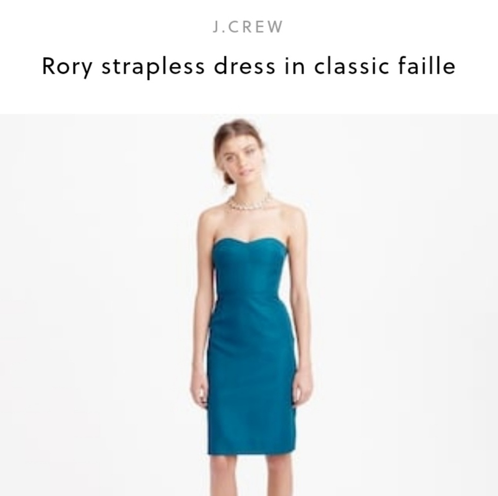 J Crew Special Occasion strapless dress